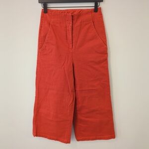 ASTR Pants Wide‎ Leg Flare Crop Orange size Small